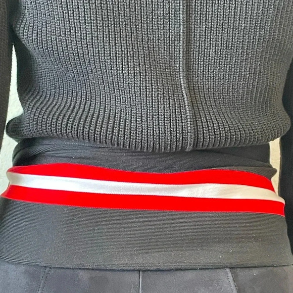 Givenchy Black, Red and White Striped Tie Waist Sweater Size S - Picture 10 of 10